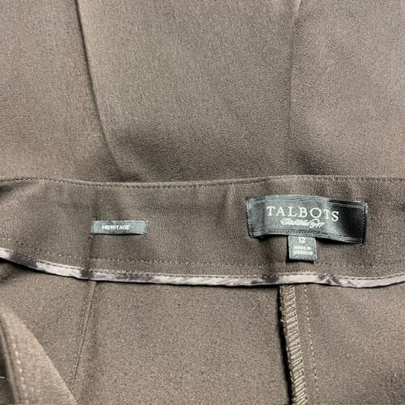 Talbots Heritage Fit Brown Pants Size 12 - Picture 7 of 7
